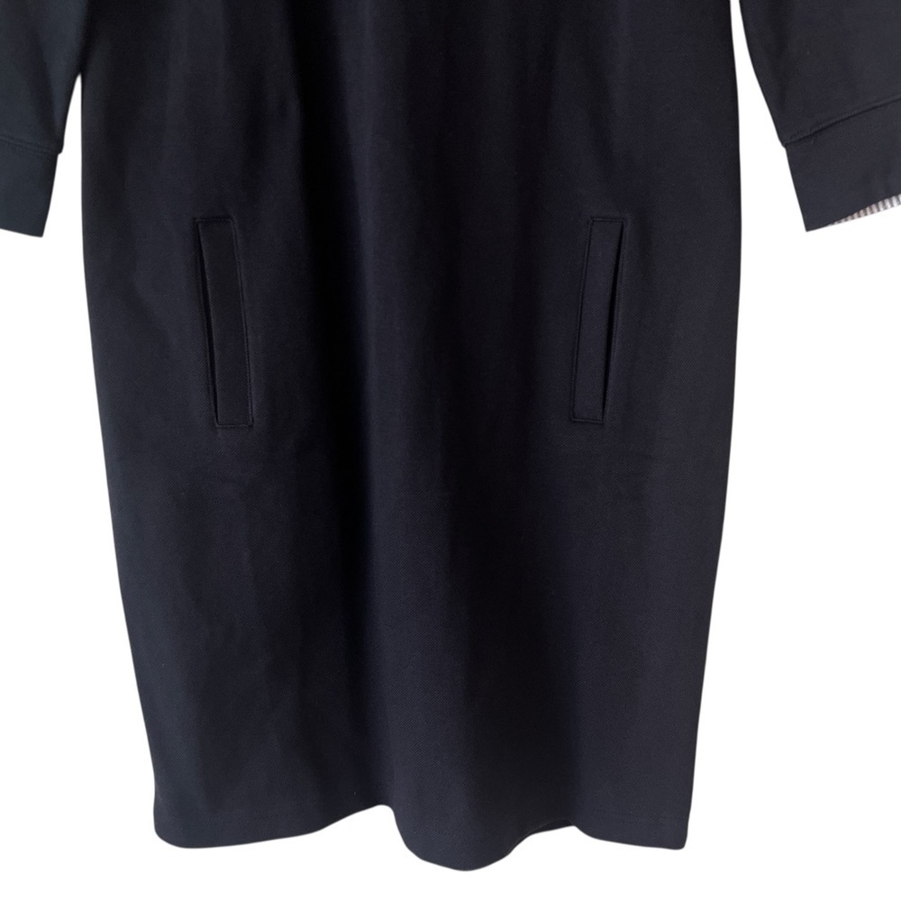 Talbots Petites 3/4 Sleeve Navy Collared Shift Dress Size PM - Picture 3 of 11
